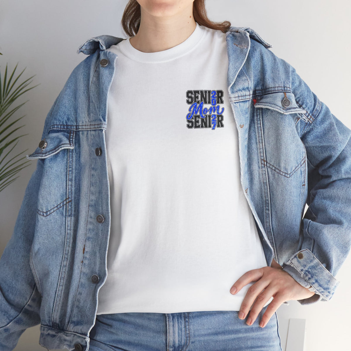 Senior Mom 2027 T-Shirt — Back Print Proud Senior Parent Tee