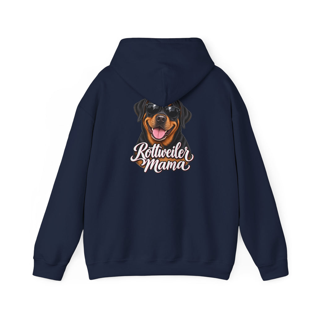Rottweiler Mama Hoodie — Cute Rottie Portrait Pullover for Dog Moms