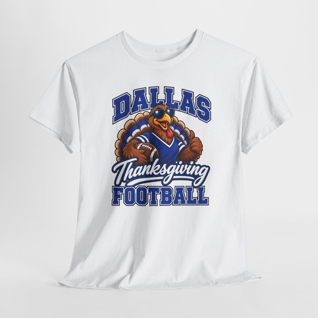 Dallas Thanksgiving Football T-Shirt — Turkey Mascot Game Day Tee