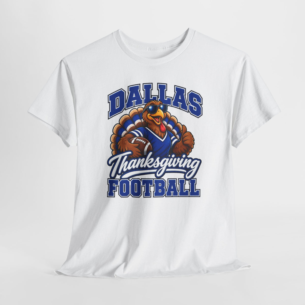 Dallas Thanksgiving Football T-Shirt — Turkey Mascot Game Day Tee