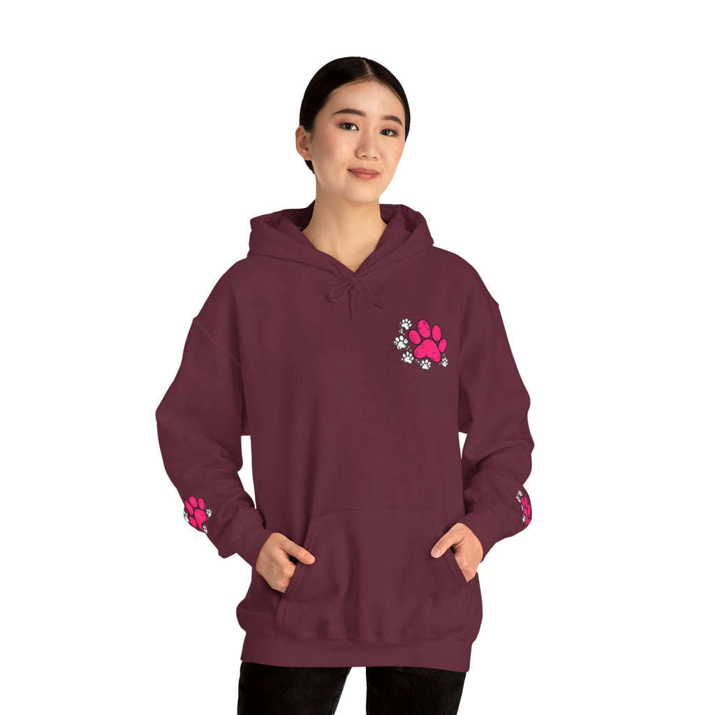 My Shadow Has Four Legs and a Tail Paw Print Hoodie
