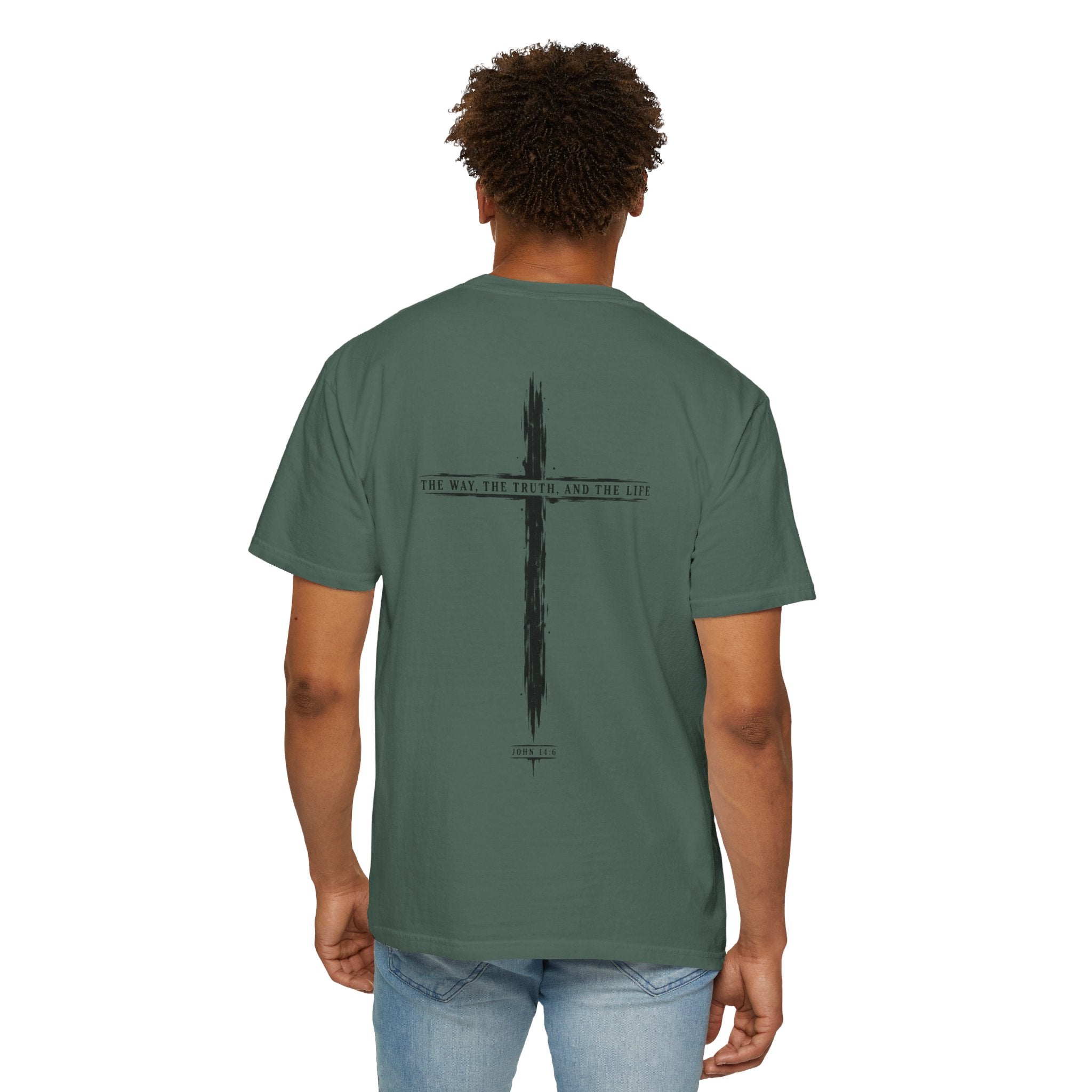 Christian Cross T-Shirt — 'The Way, The Truth, The Life' Religious Tee