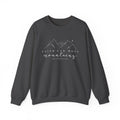 Faith Can Move Mountains Crewneck Sweatshirt — Matthew 17:20 Christian Mountain Design