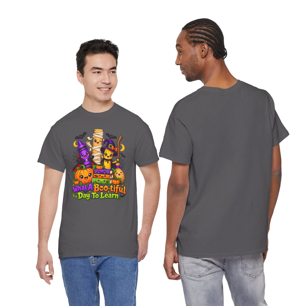 Halloween Teacher Tee — "What A Boo-tiful Day To Learn" Kids' Classroom Shirt