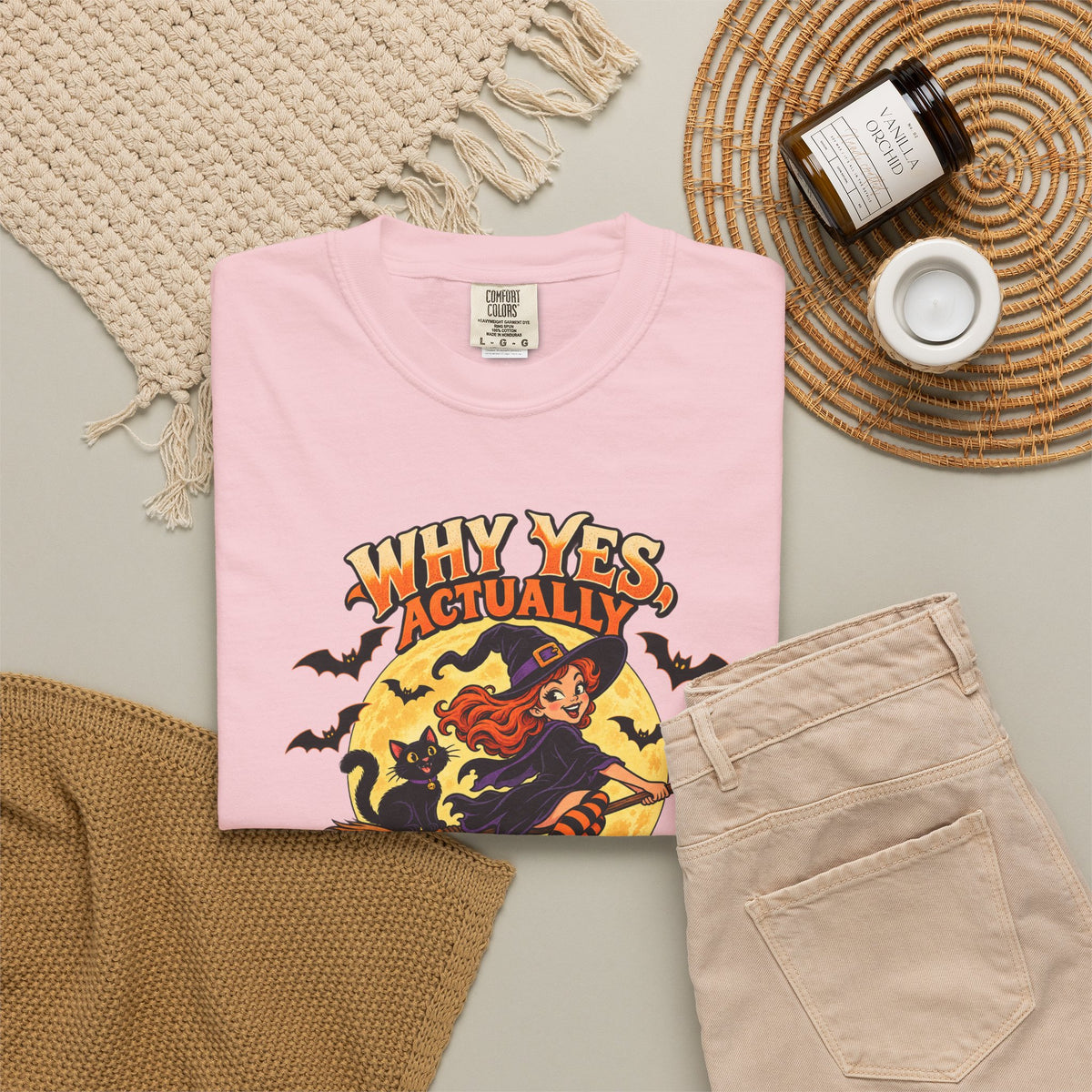 Witch Broom Halloween T-Shirt — "Why Yes Actually I Can Drive A Stick"