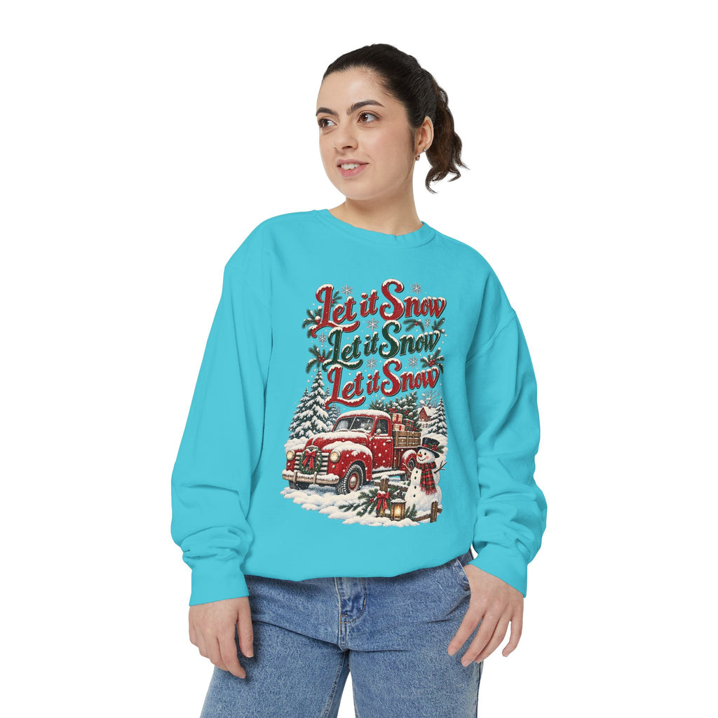 Let It Snow Vintage Truck Sweatshirt