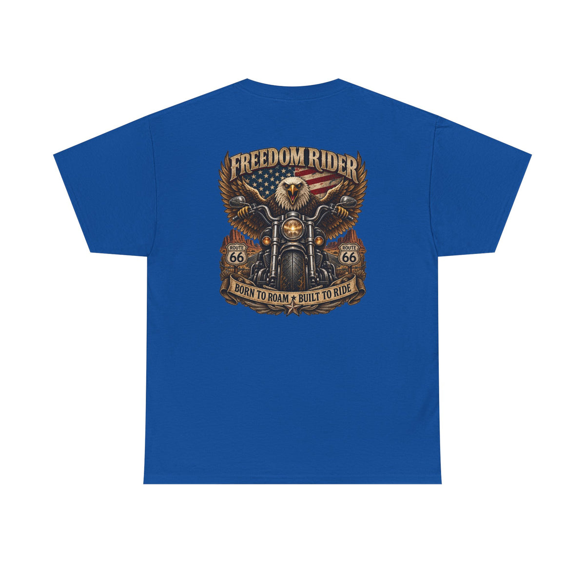 Freedom Rider Motorcycle T‑Shirt — Born to Roam Vintage Biker Tee