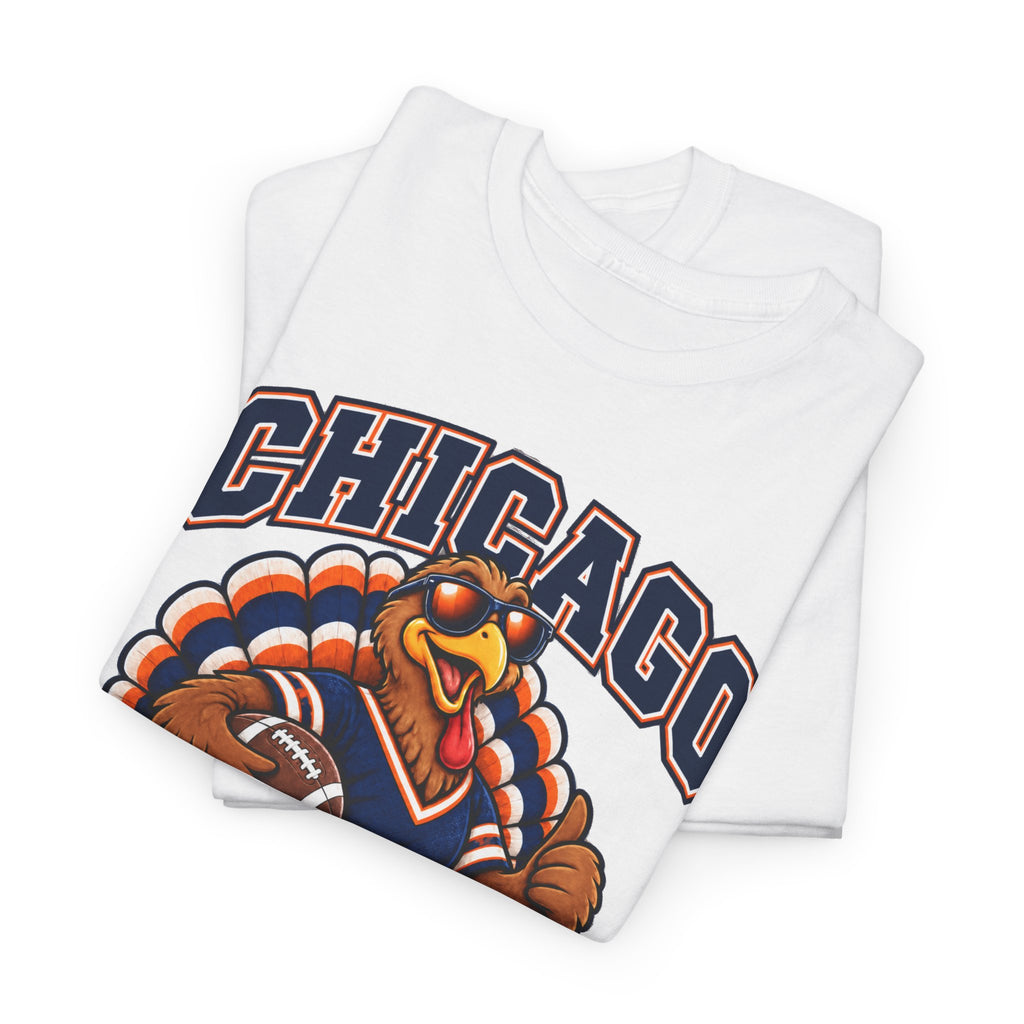 Chicago Thanksgiving Football T-Shirt — Turkey Mascot Game Day Tee