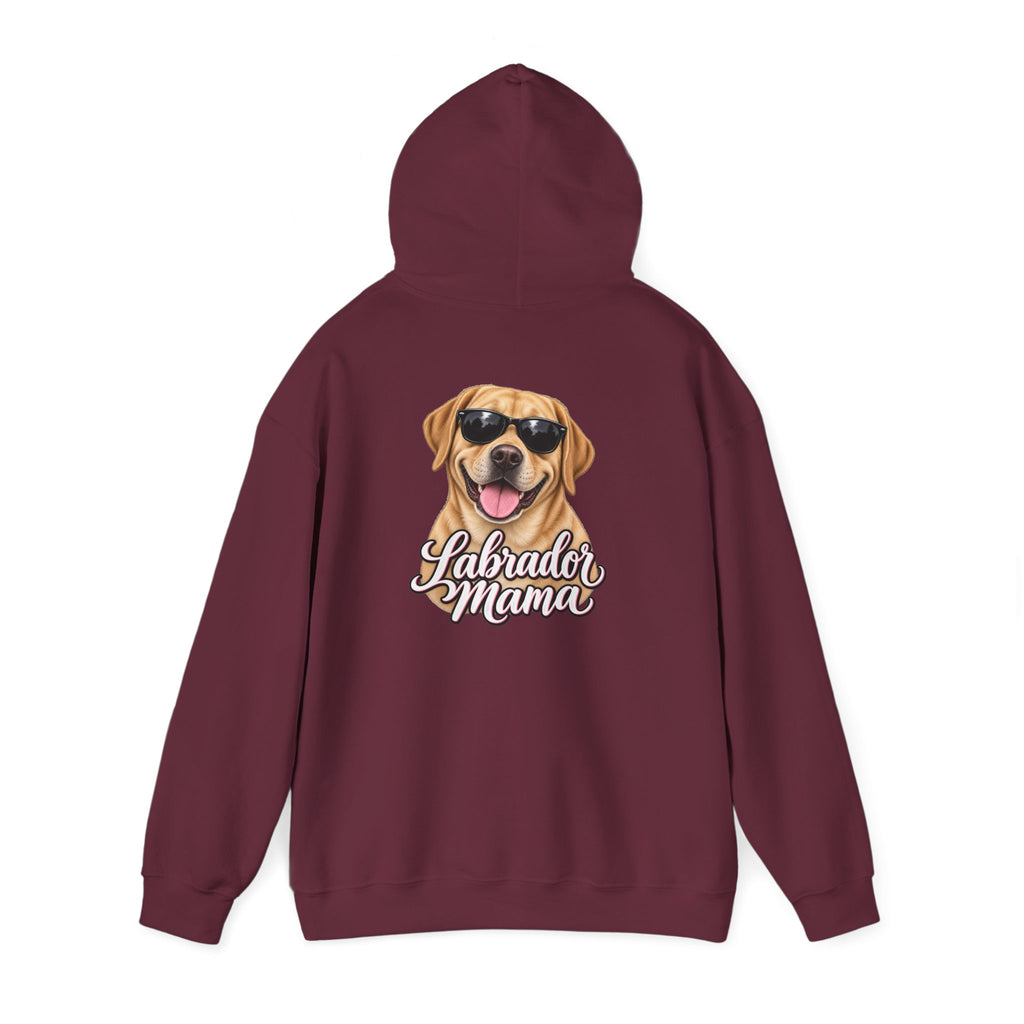 Labrador Mama Hoodie — Dog Mom Sweatshirt with Cute Sunglasses Lab Design