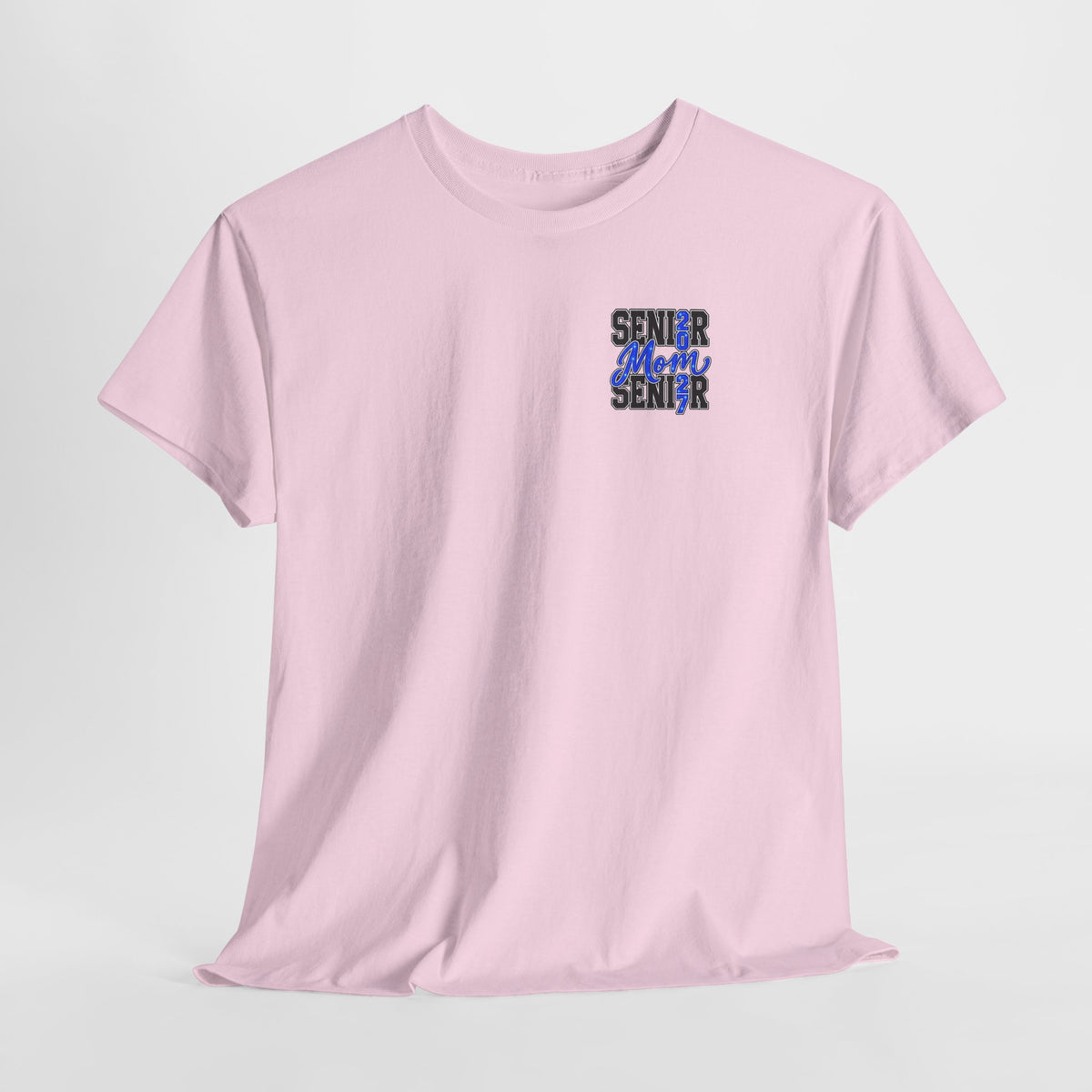 Senior Mom 2027 T-Shirt — Back Print Proud Senior Parent Tee