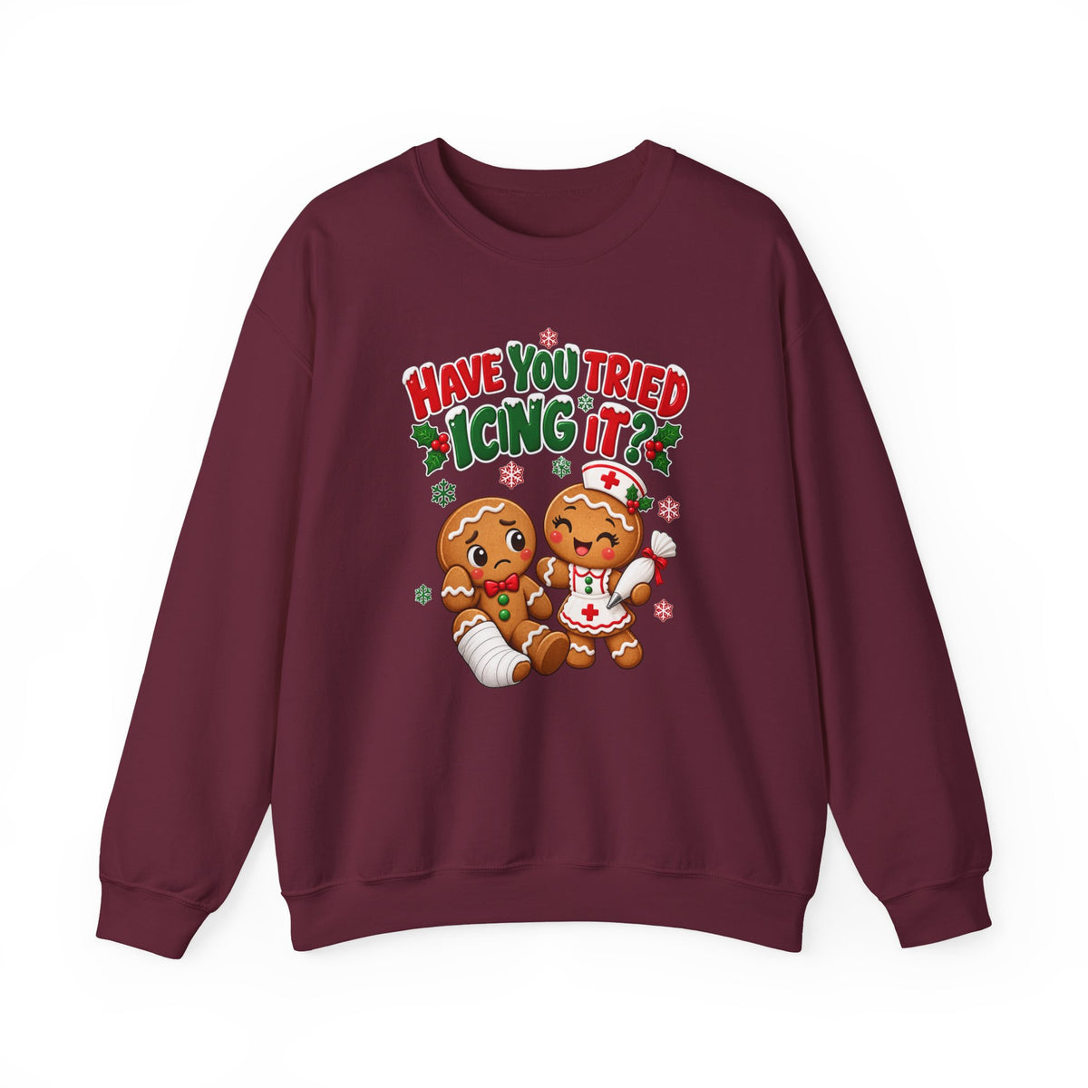 Have You Tried Icing It? Gingerbread Couple Christmas Sweatshirt
