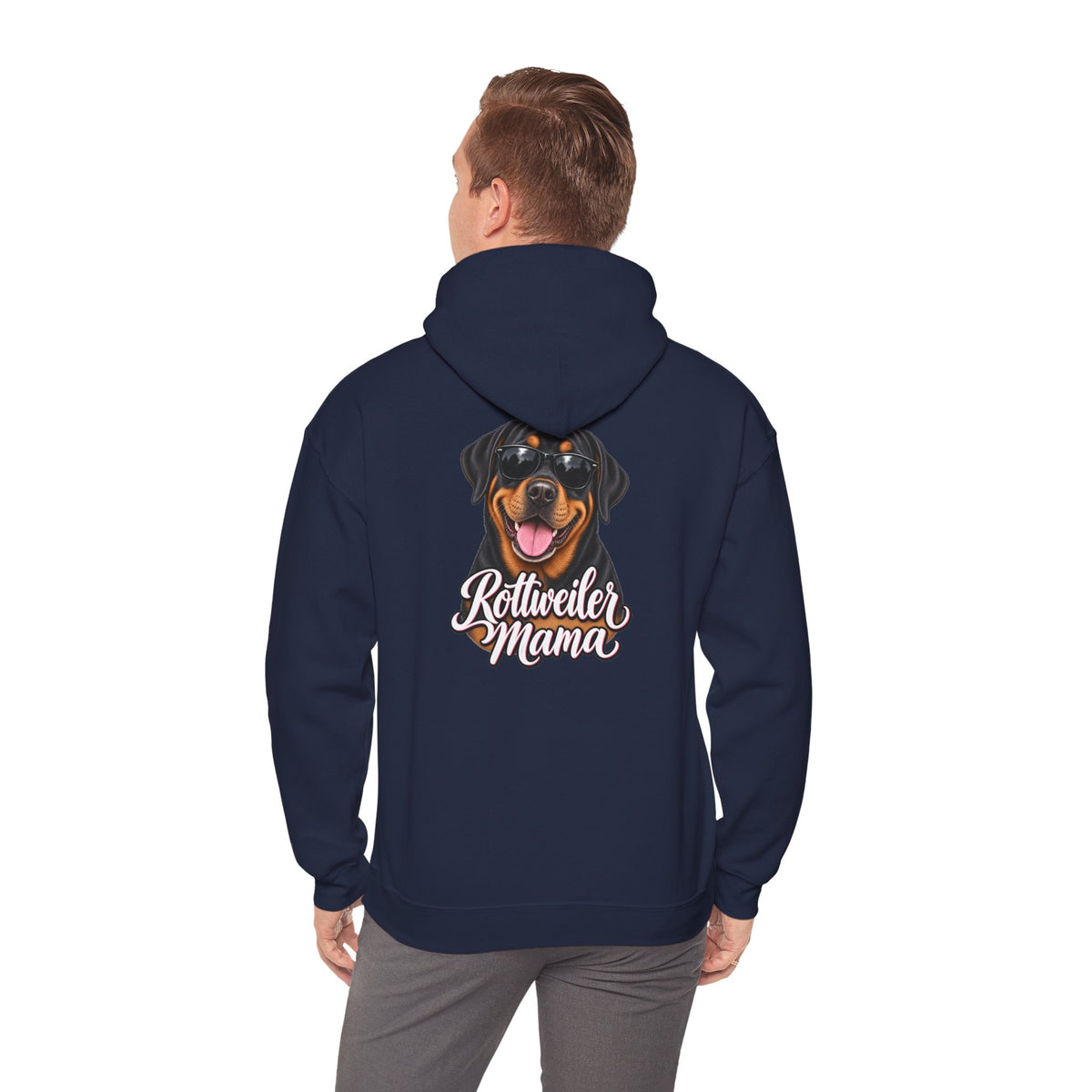 Rottweiler Mama Hoodie — Cute Rottie Portrait Pullover for Dog Moms