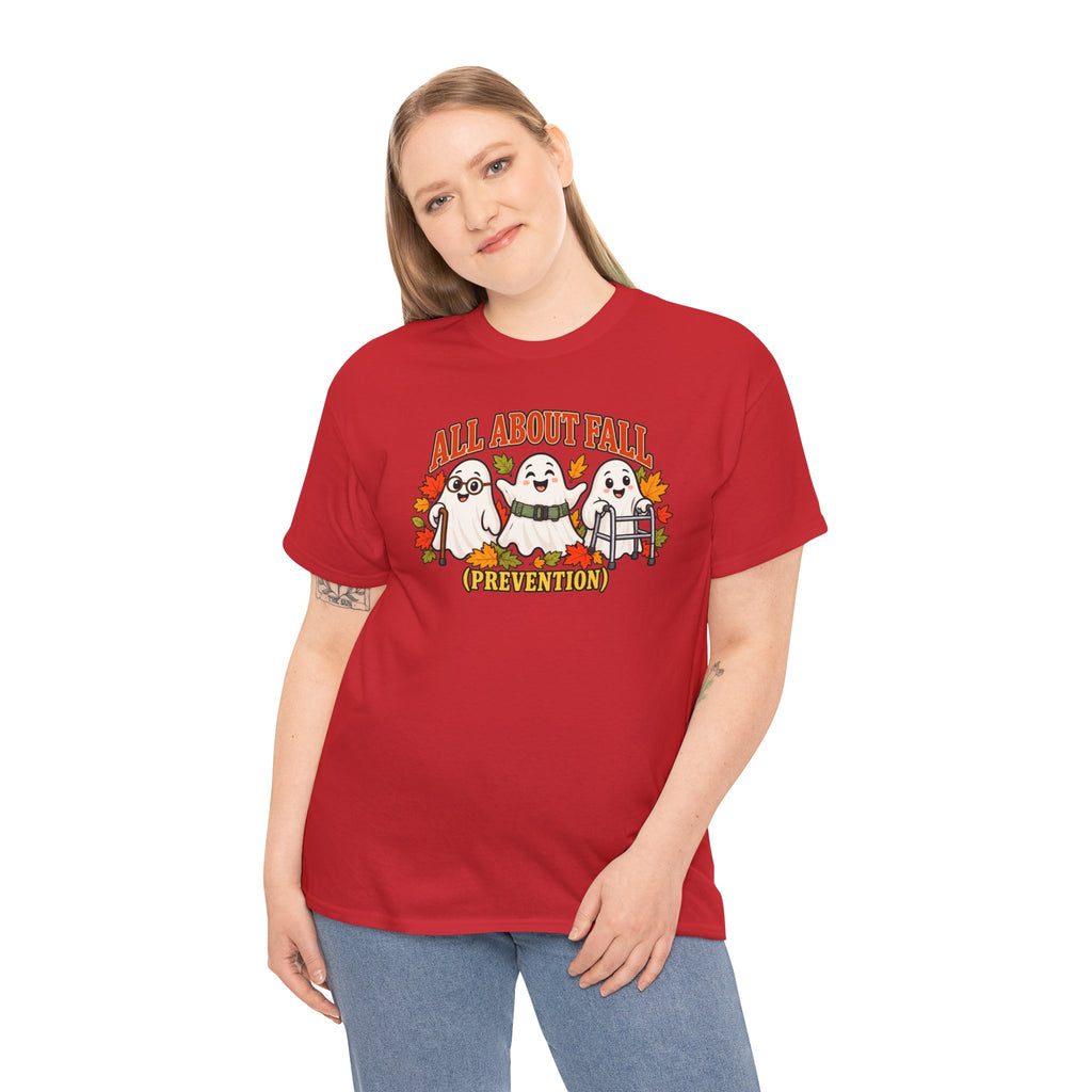 All About Fall (Prevention) Ghost Tee — Cute Halloween Autumn T-Shirt