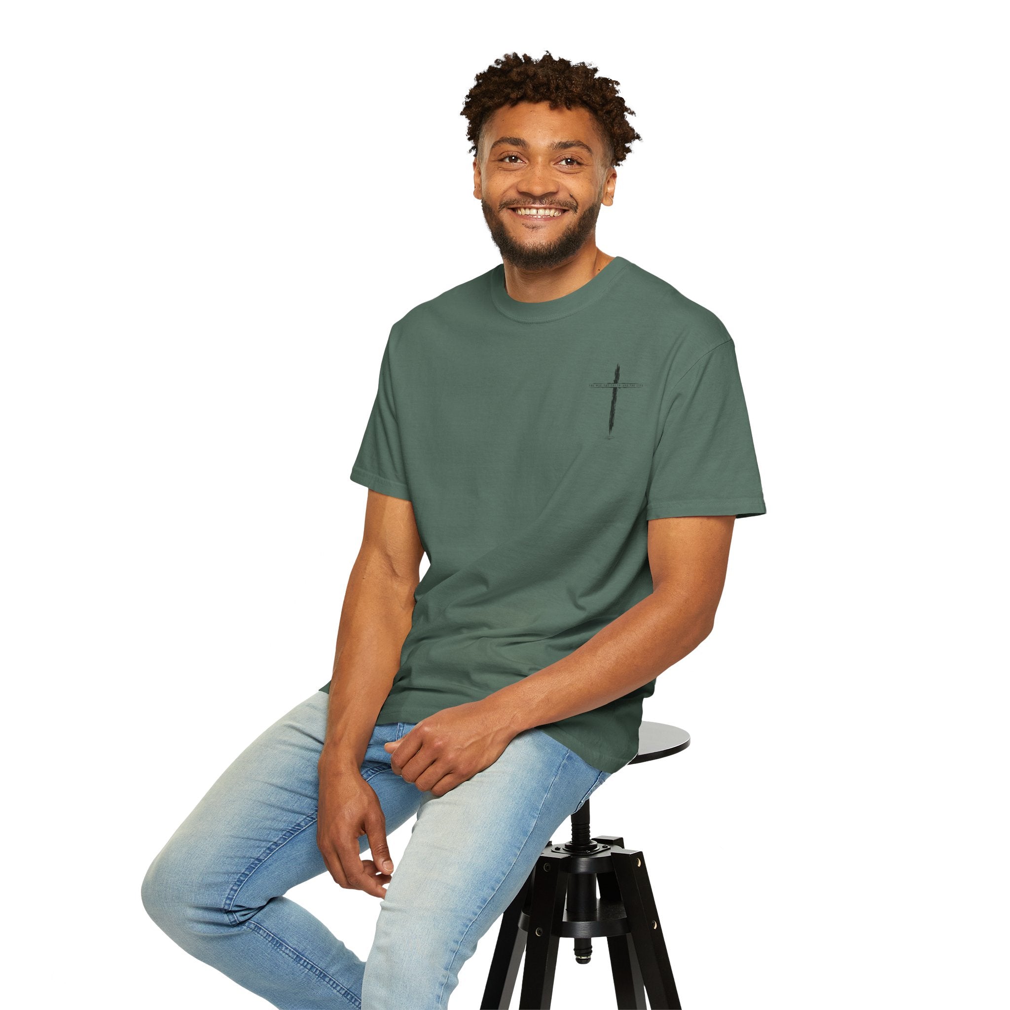 Christian Cross T-Shirt — 'The Way, The Truth, The Life' Religious Tee