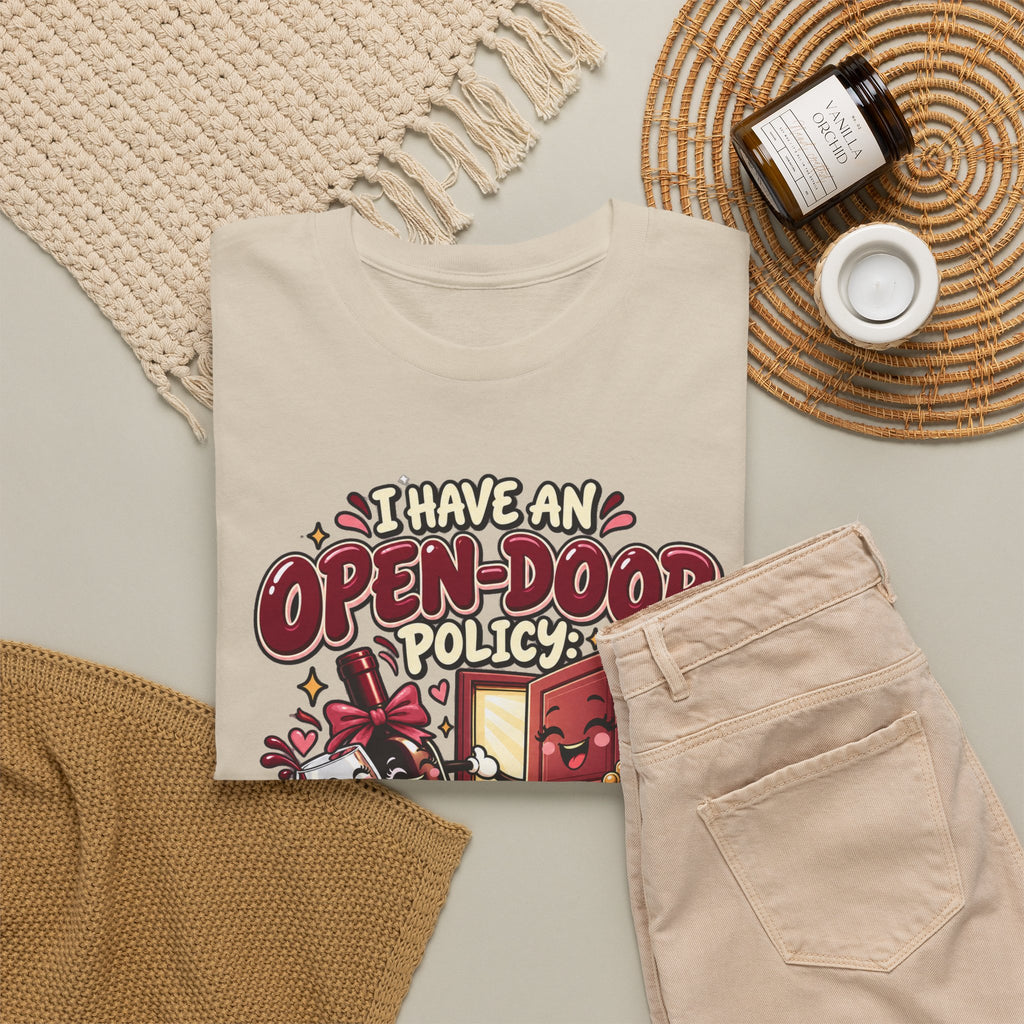 Open-Door Policy Wine Lover T-Shirt