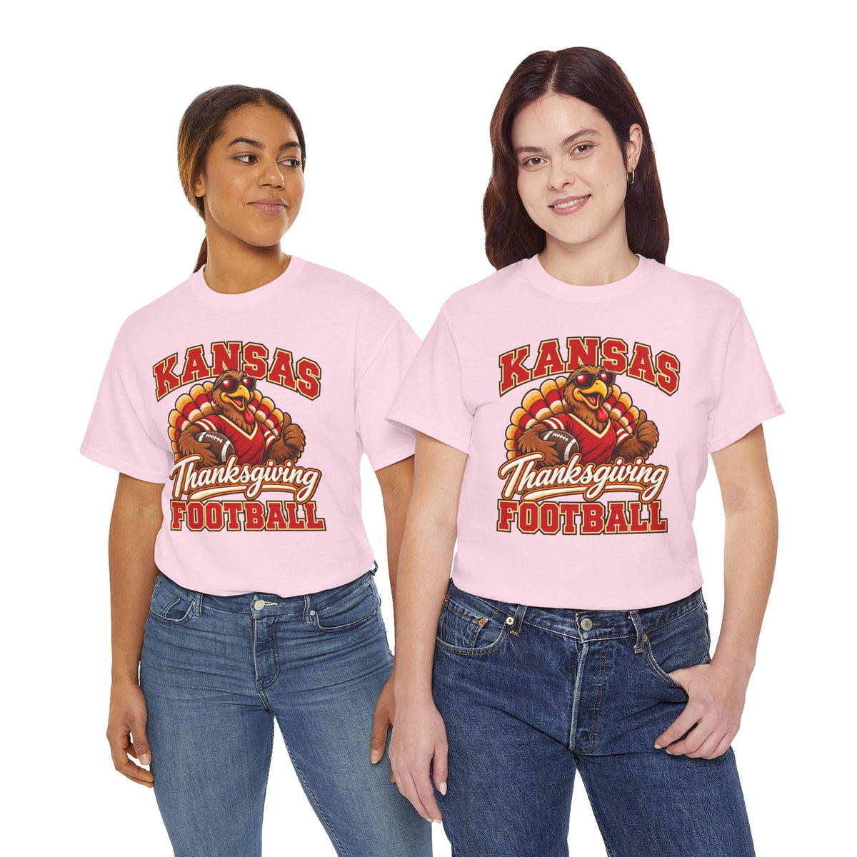 Kansas Thanksgiving Football T‑Shirt — Turkey Mascot Holiday Game Tee