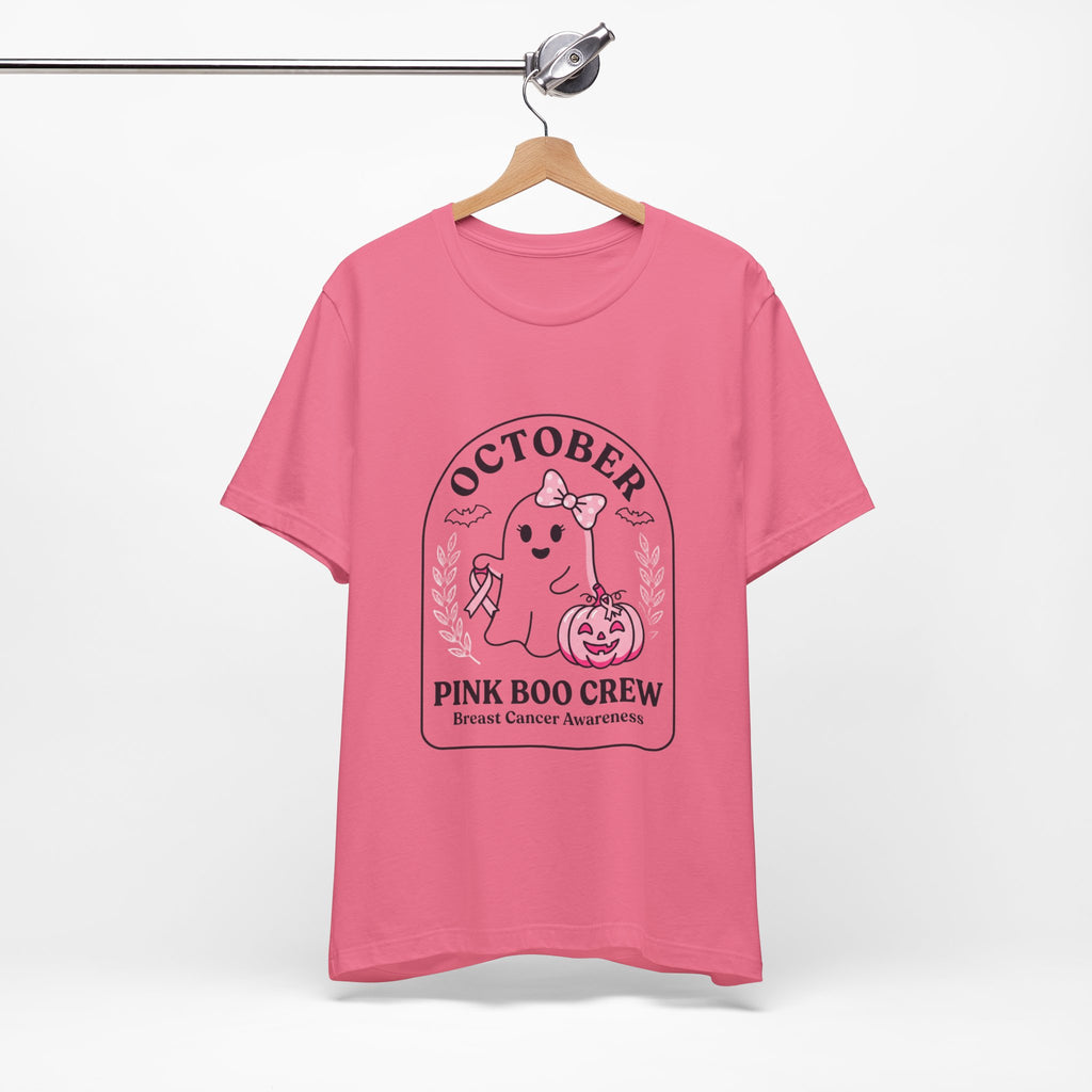 October Pink Boo Crew Tee — Breast Cancer Awareness Ghost T-Shirt