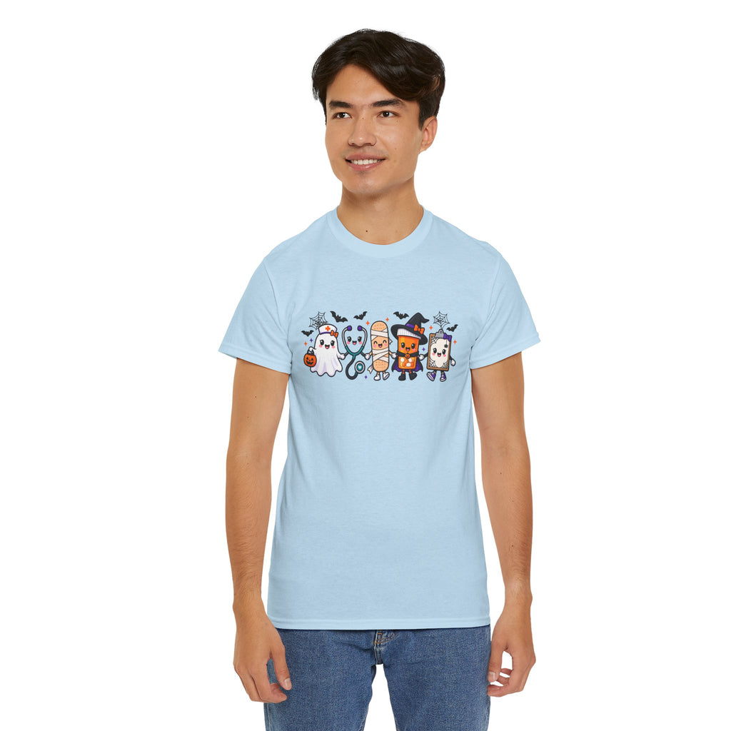 Halloween Candy Characters Tee — Cute Trick-or-Treat Ghosts & Candy Corn Shirt