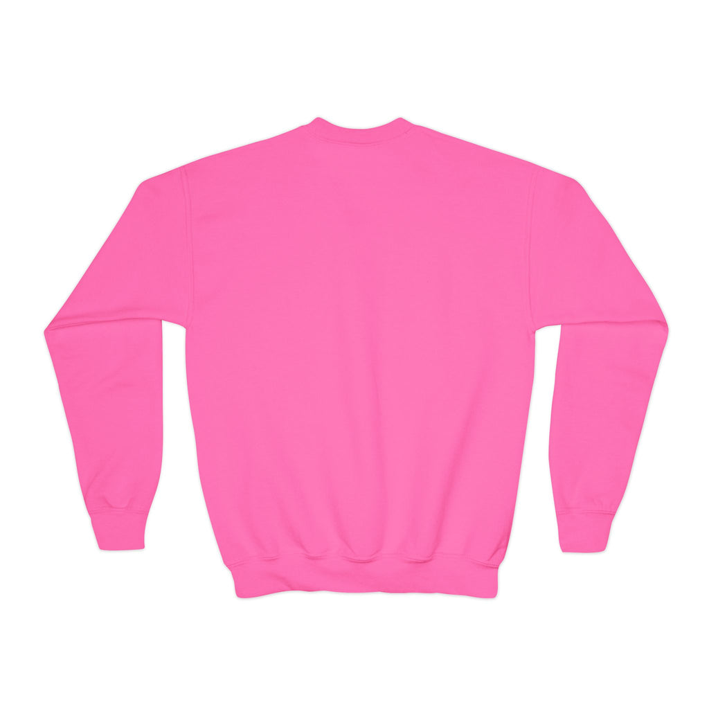 Youth Crewneck Sweatshirt — Cute Smiley "Stay Sweet" Graphic, Kids Cozy Pullover