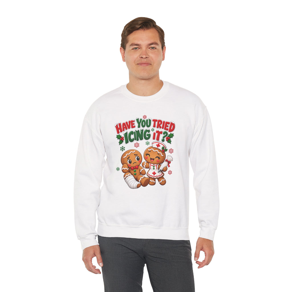 Have You Tried Icing It? Gingerbread Couple Christmas Sweatshirt