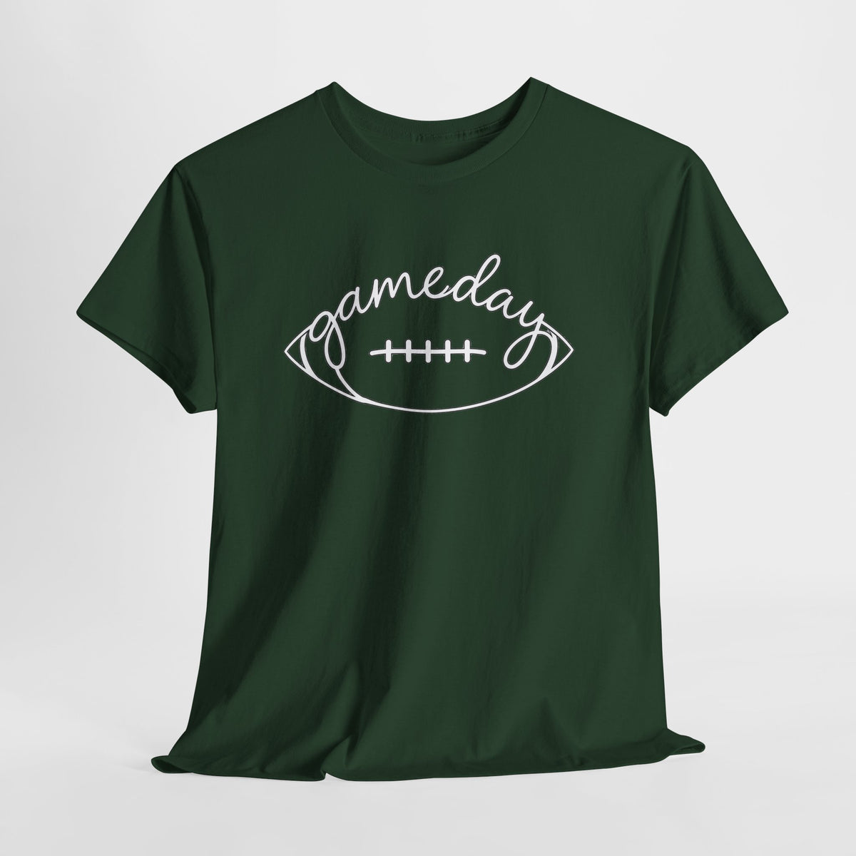 Gameday Football Tee — 'gameday' Script Football Graphic T-Shirt