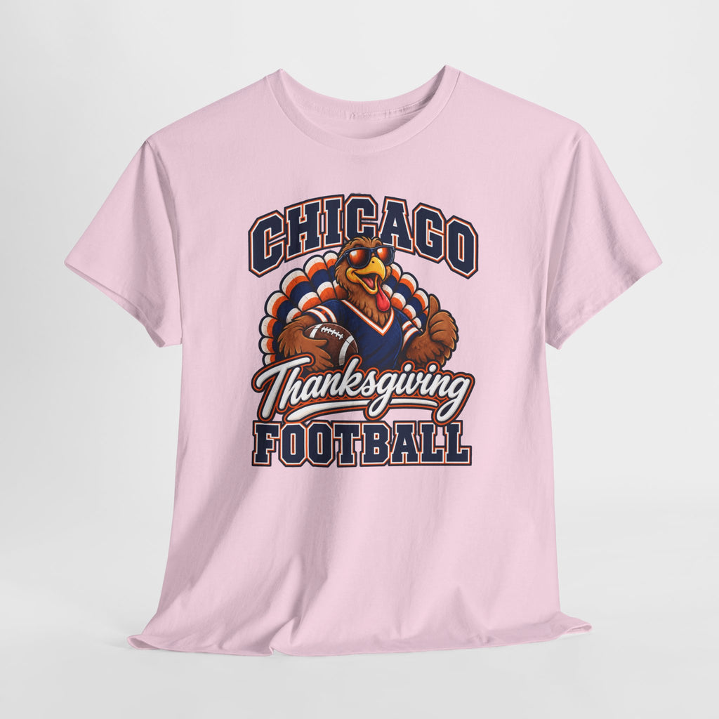 Chicago Thanksgiving Football T-Shirt — Turkey Mascot Game Day Tee