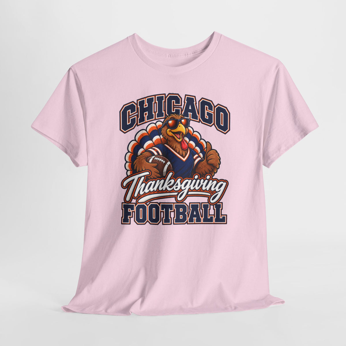 Chicago Thanksgiving Football T-Shirt — Turkey Mascot Game Day Tee