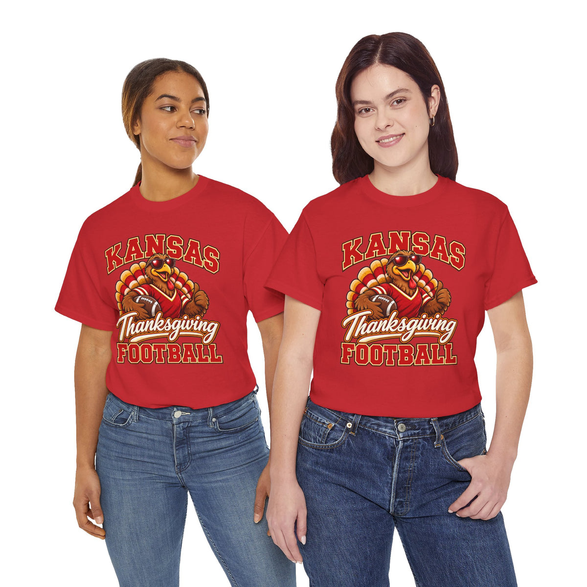 Kansas Thanksgiving Football T‑Shirt — Turkey Mascot Holiday Game Tee