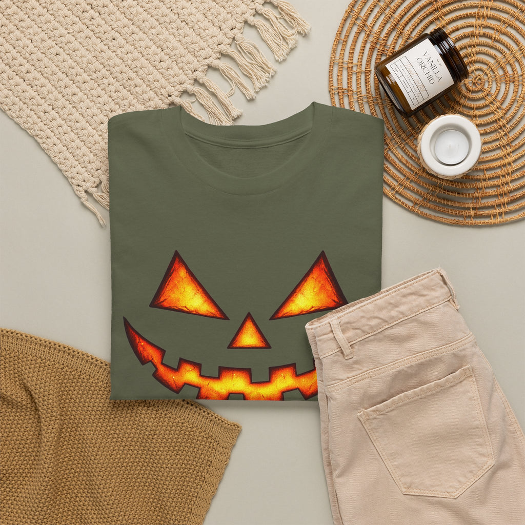 Jack-O'-Lantern Pumpkin Scary Face T-Shirt — Halloween Horror Costume Tee