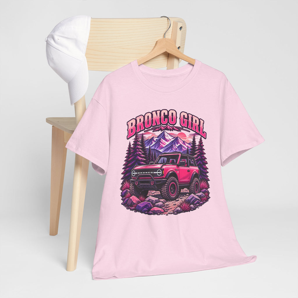 Bronco Girl T-Shirt – Pink Off-Road Truck Graphic Tee