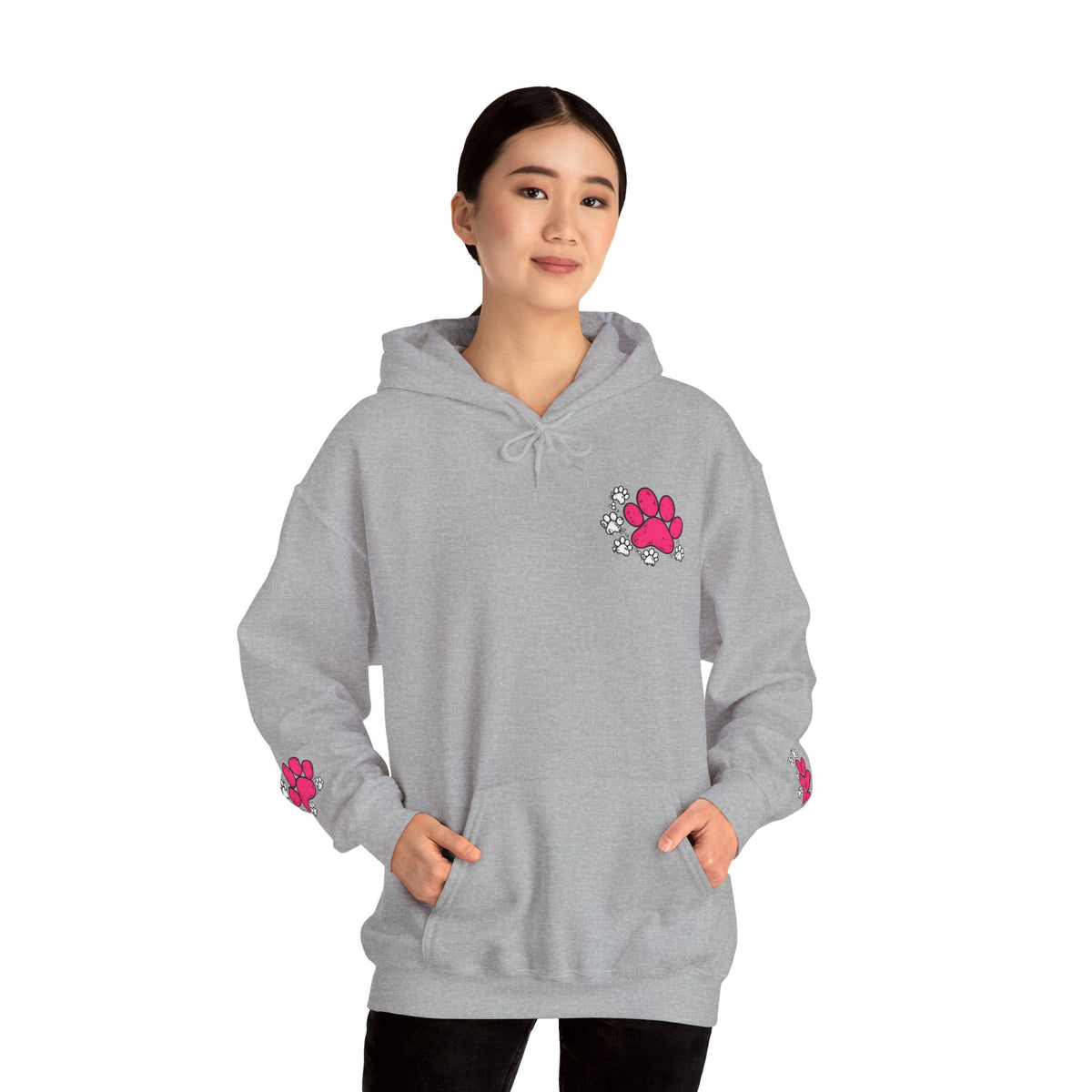 My Shadow Has Four Legs and a Tail Paw Print Hoodie