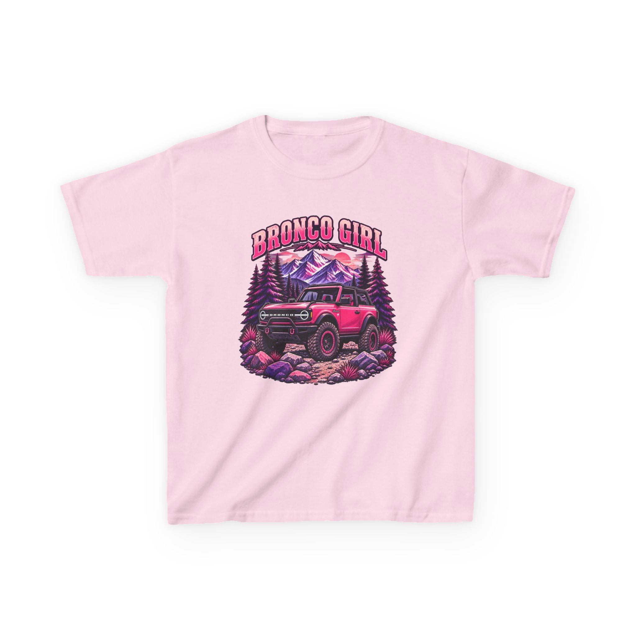 Kids Tee — "Bronco Girl" Off-Road Jeep Graphic