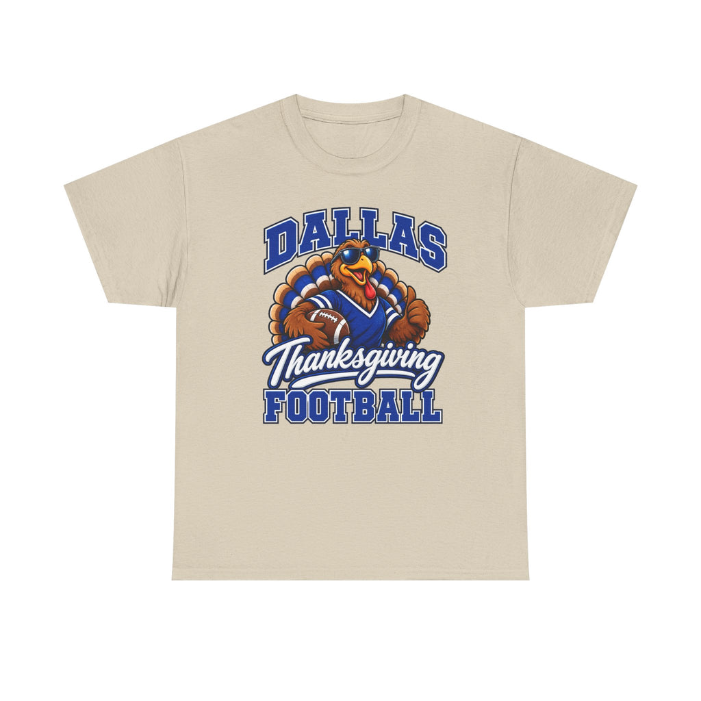Dallas Thanksgiving Football T-Shirt — Turkey Mascot Game Day Tee