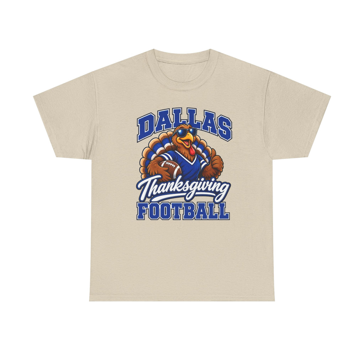 Dallas Thanksgiving Football T-Shirt — Turkey Mascot Game Day Tee