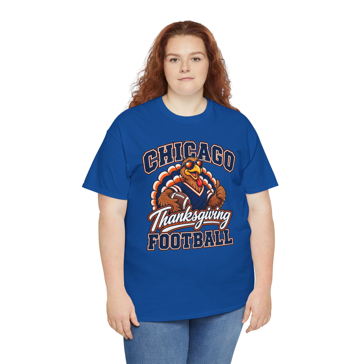 Chicago Thanksgiving Football T-Shirt — Turkey Mascot Game Day Tee