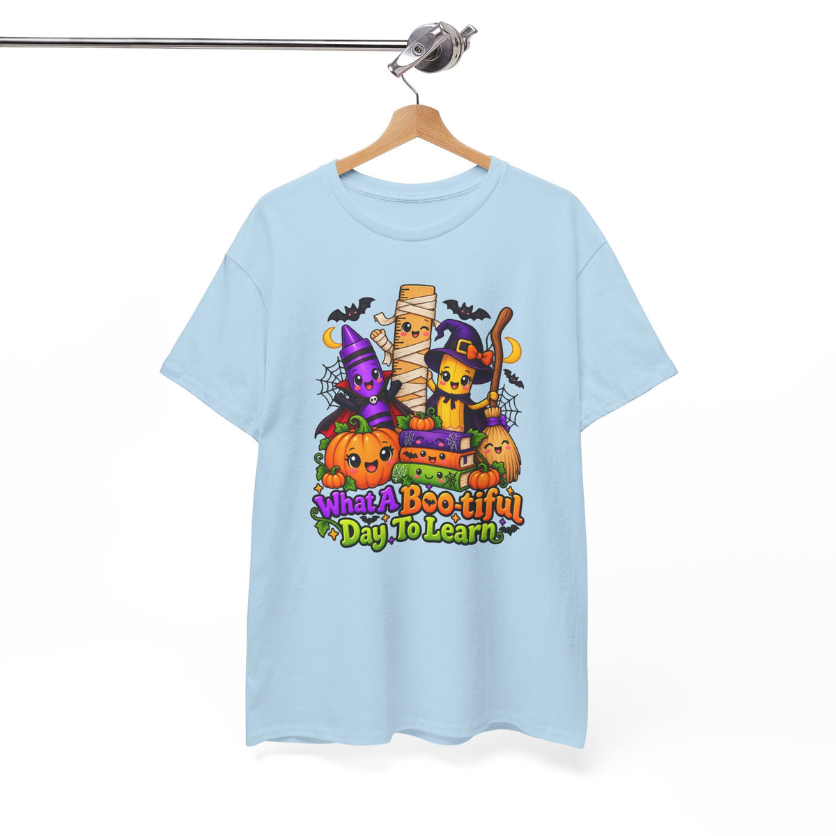 Halloween Teacher Tee — "What A Boo-tiful Day To Learn" Kids' Classroom Shirt