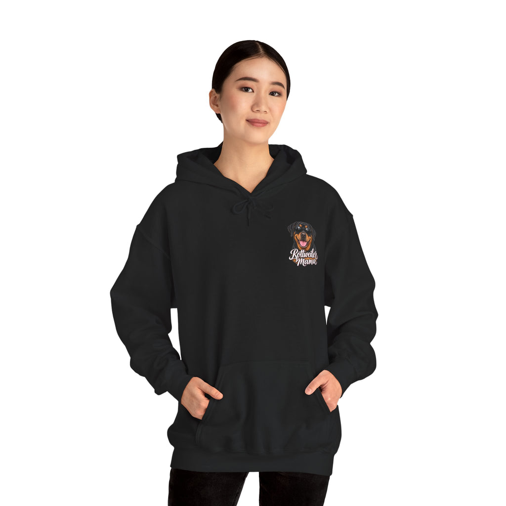 Rottweiler Mama Hoodie — Cute Rottie Portrait Pullover for Dog Moms