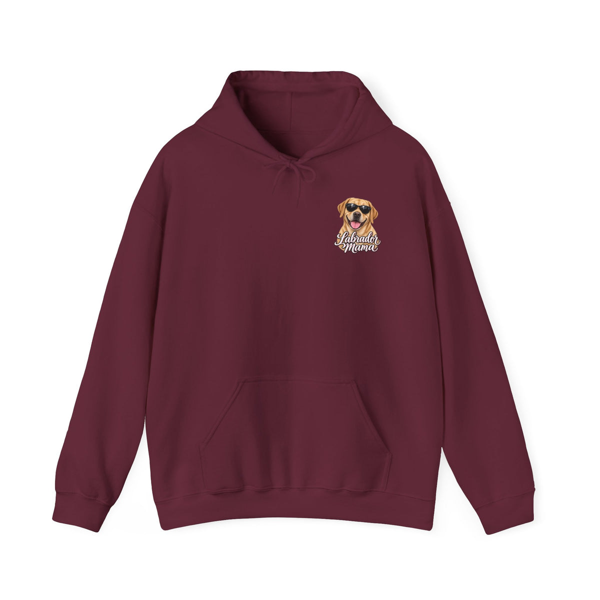 Labrador Mama Hoodie — Dog Mom Sweatshirt with Cute Sunglasses Lab Design