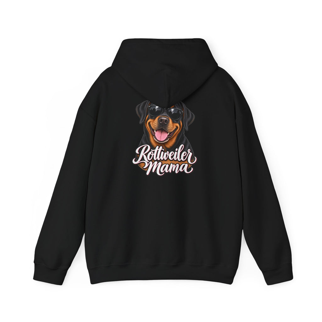 Rottweiler Mama Hoodie — Cute Rottie Portrait Pullover for Dog Moms