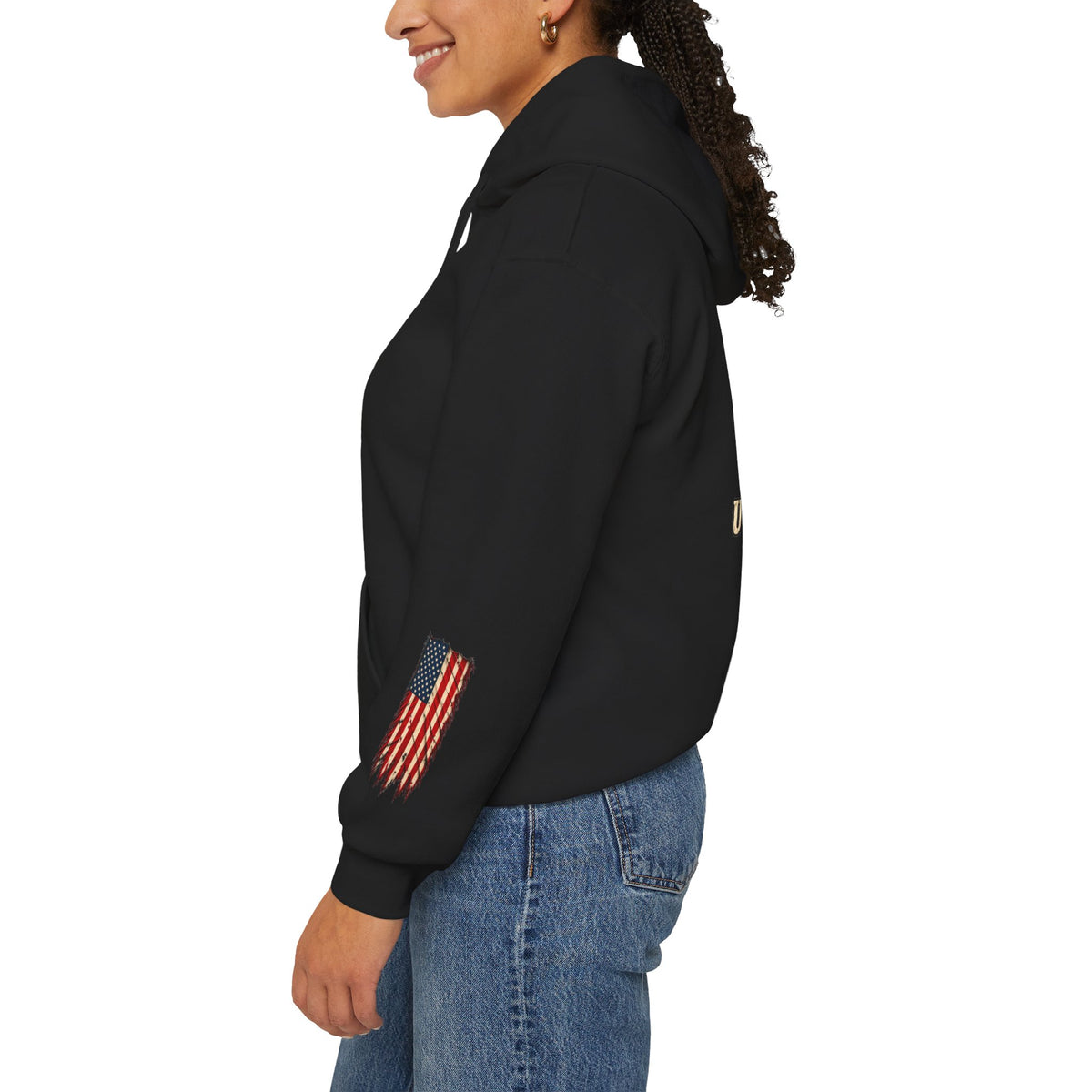One Nation Under God Patriotic Cross Hoodie