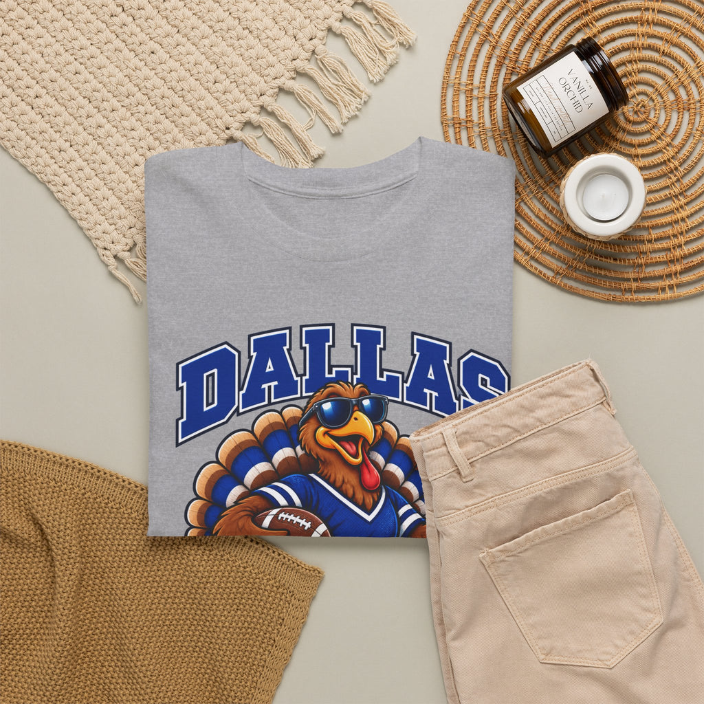 Dallas Thanksgiving Football T-Shirt — Turkey Mascot Game Day Tee