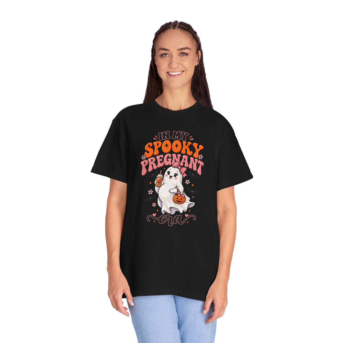 Pregnant Halloween T-Shirt — "In My Spooky Pregnant Era" Cute Ghost Maternity Tee