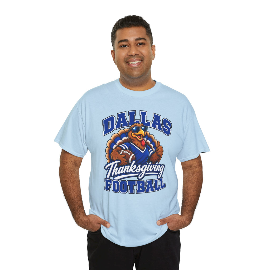 Dallas Thanksgiving Football T-Shirt — Turkey Mascot Game Day Tee