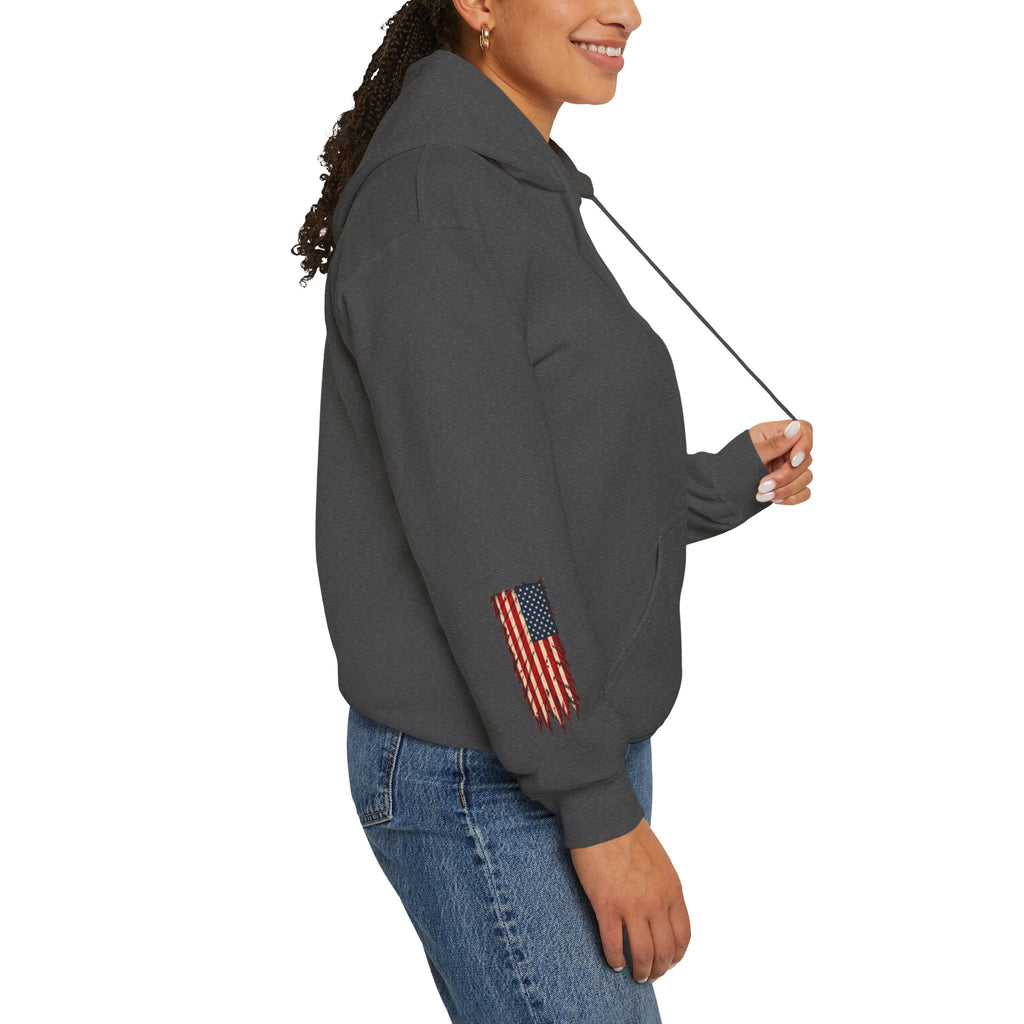 One Nation Under God Patriotic Cross Hoodie