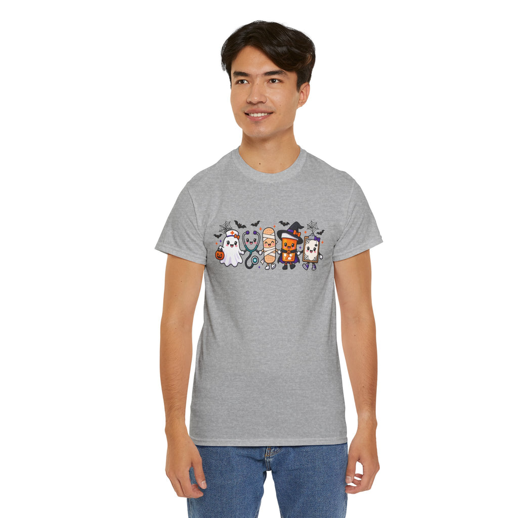 Halloween Candy Characters Tee — Cute Trick-or-Treat Ghosts & Candy Corn Shirt
