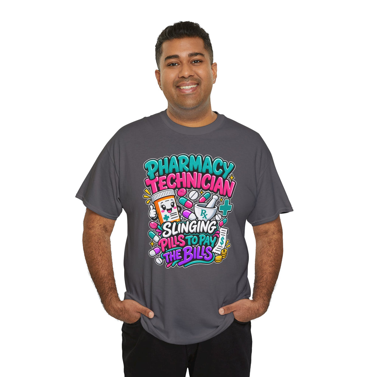 Pharmacy Technician T‑Shirt — "Slinging Pills to Pay the Bills" Graphic Tee