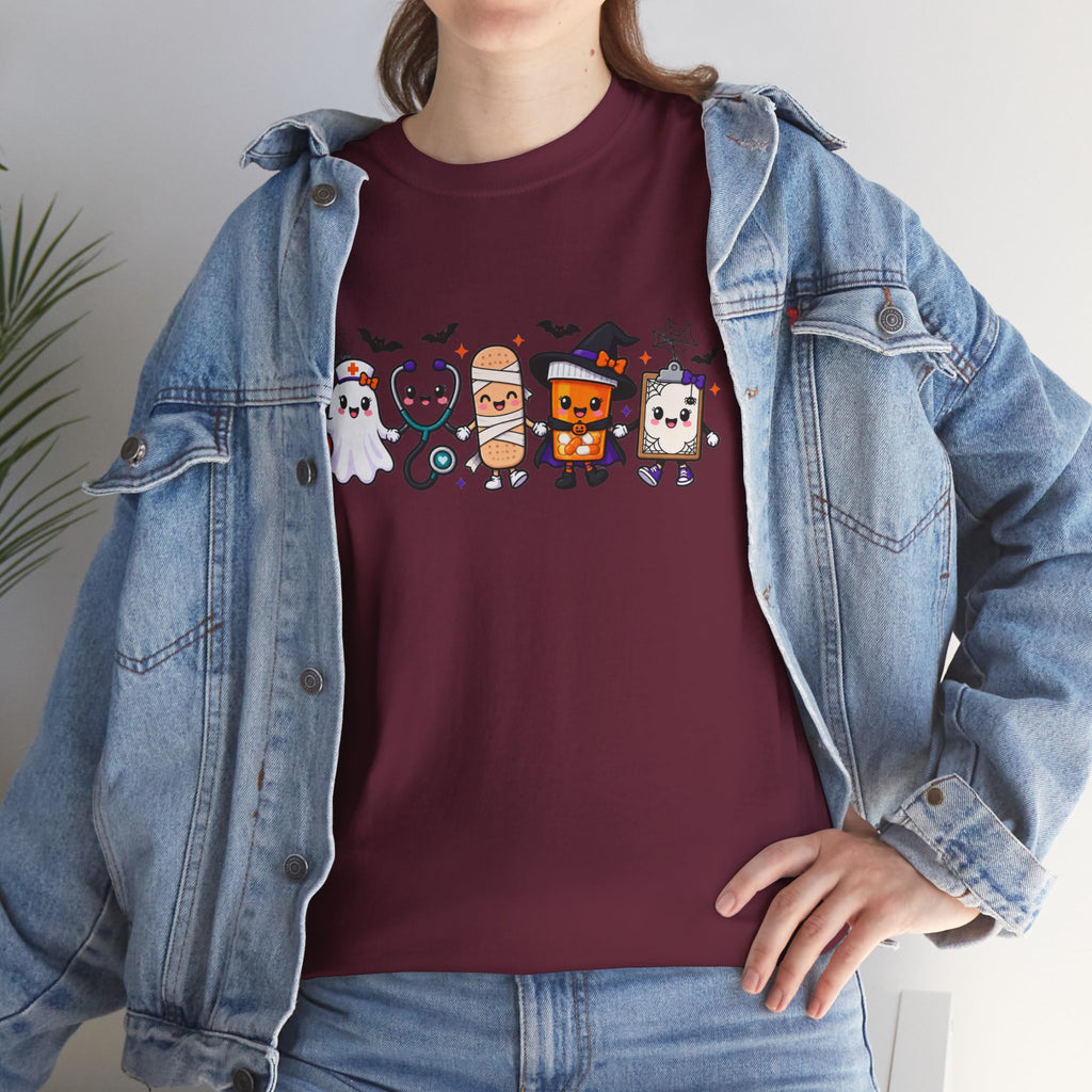 Halloween Candy Characters Tee — Cute Trick-or-Treat Ghosts & Candy Corn Shirt