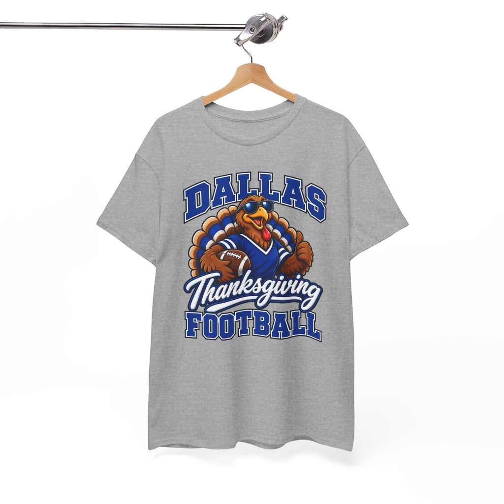 Dallas Thanksgiving Football T-Shirt — Turkey Mascot Game Day Tee