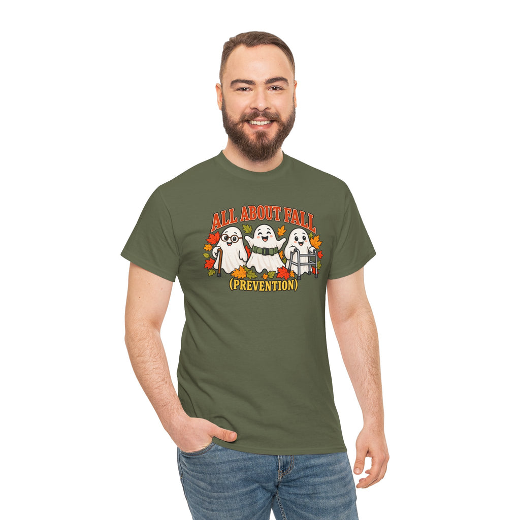 All About Fall (Prevention) Ghost Tee — Cute Halloween Autumn T-Shirt