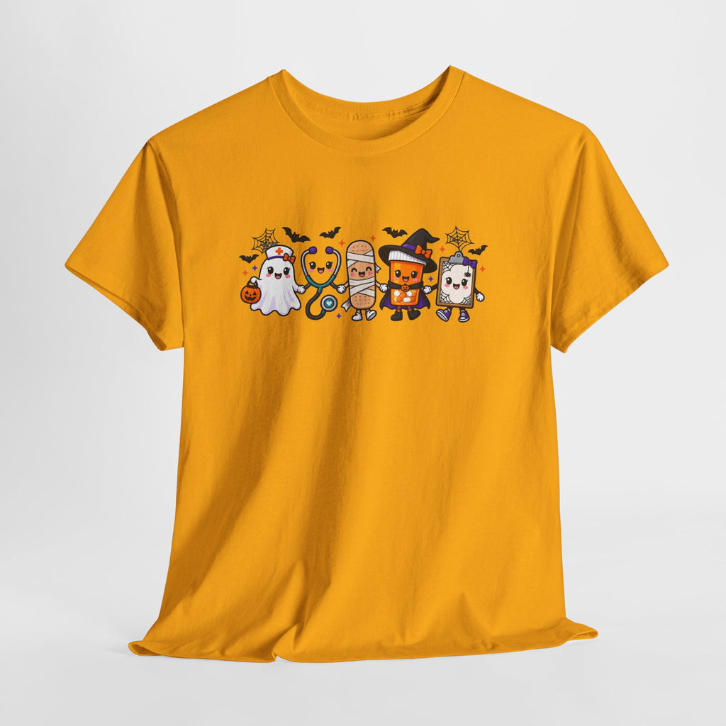 Halloween Candy Characters Tee — Cute Trick-or-Treat Ghosts & Candy Corn Shirt